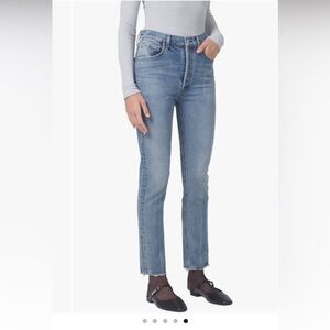 Classic High-Rise Straight Leg Women's Jeans - Light Blue